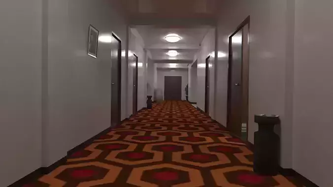 Recreation of The Shining Hallway 3D model