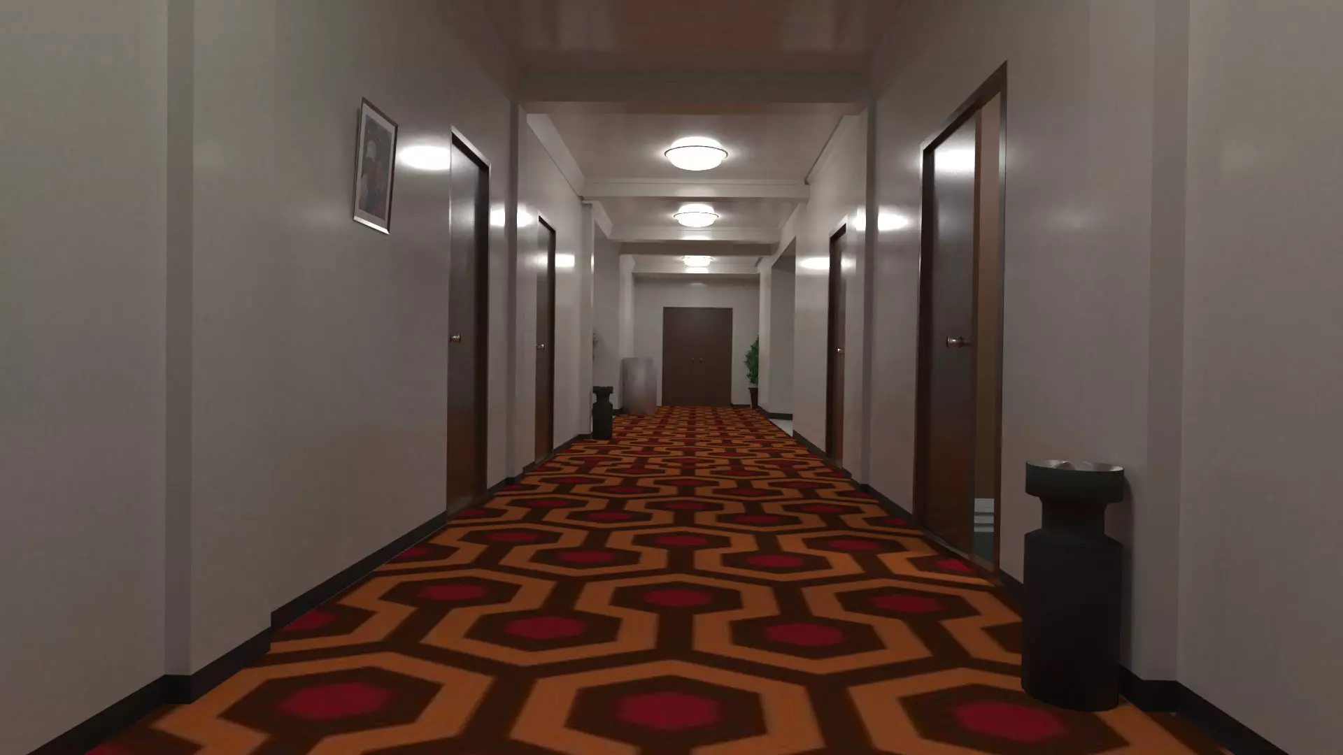 Recreation of The Shining Hallway 3D model_0