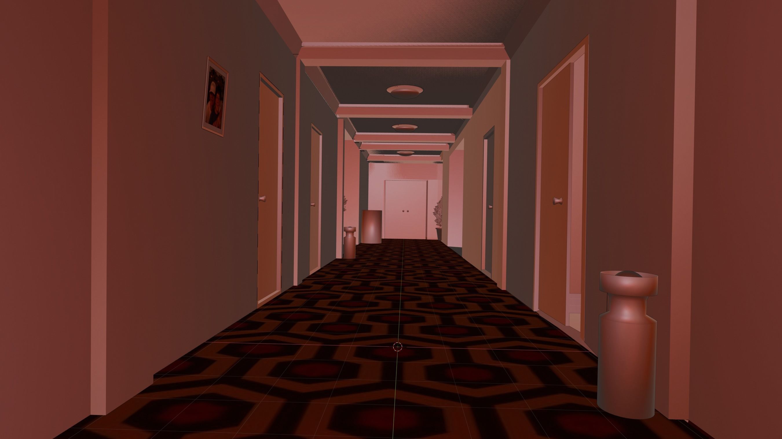 Recreation of The Shining Hallway 3D model_2