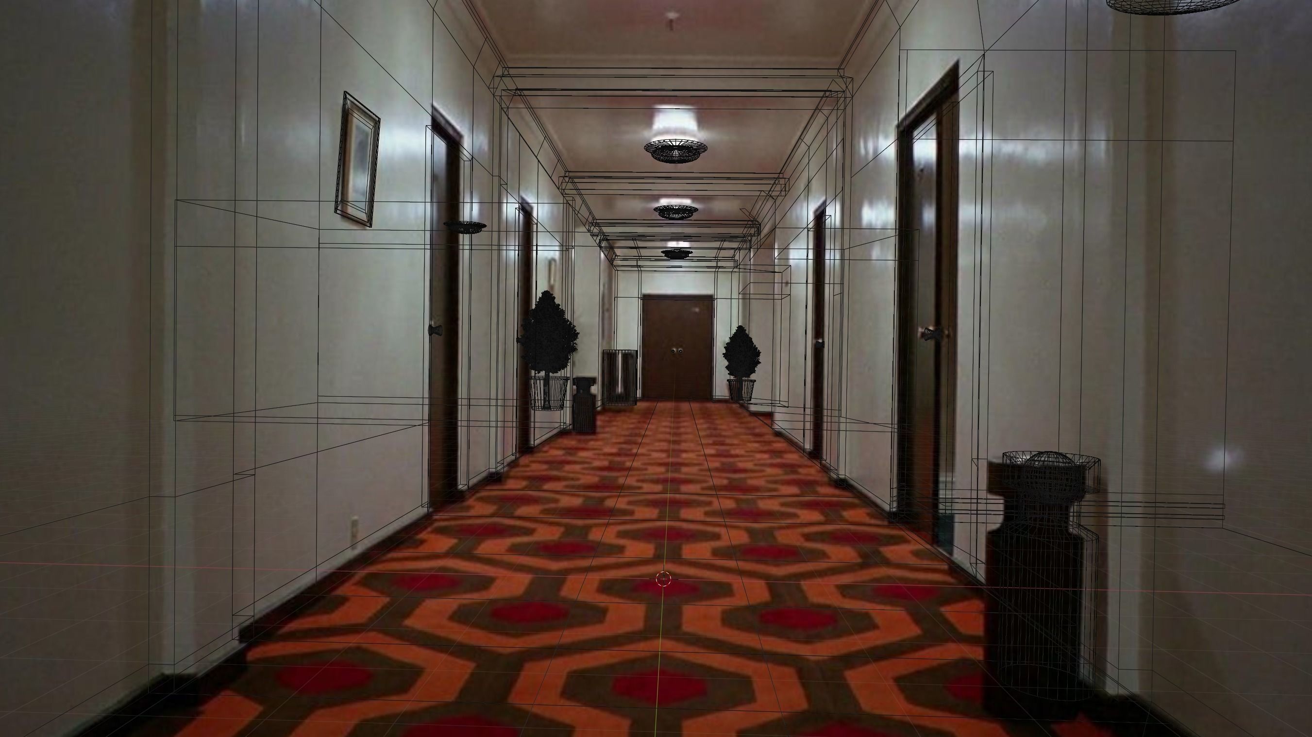 Recreation of The Shining Hallway 3D model_5