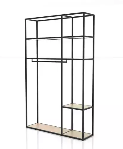 WARDROBE rack with shelves