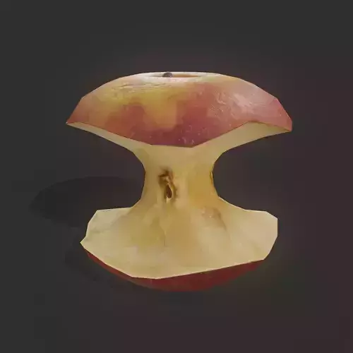 Apple Core Low-poly 3D model