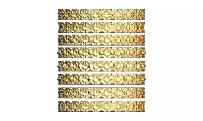 Low profile antique engraved rings