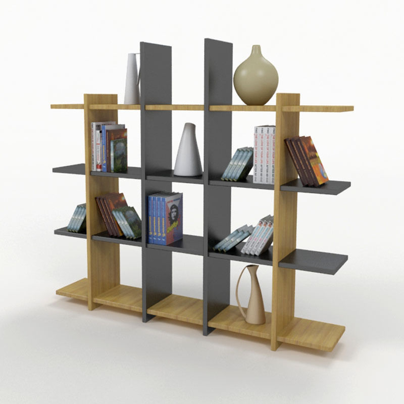 Bookshelf bookcase 3D model_1