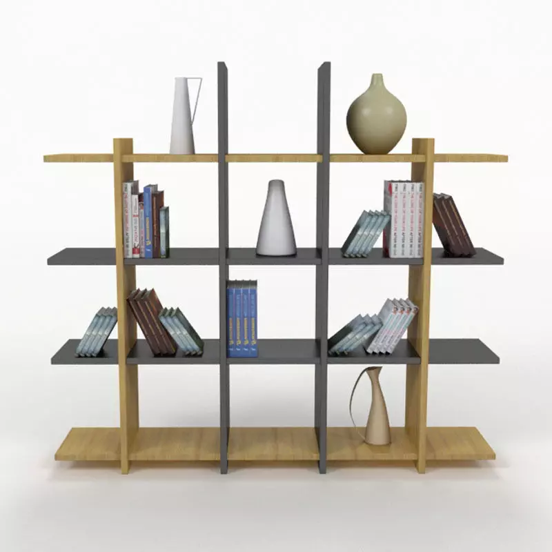 Bookshelf bookcase 3D model_0