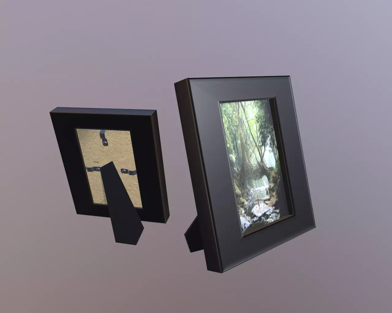 Frame forest in Low-poly 3D model