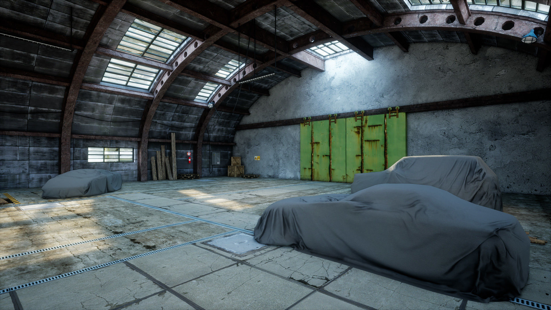 Garage 03 Low-poly 3D model_5