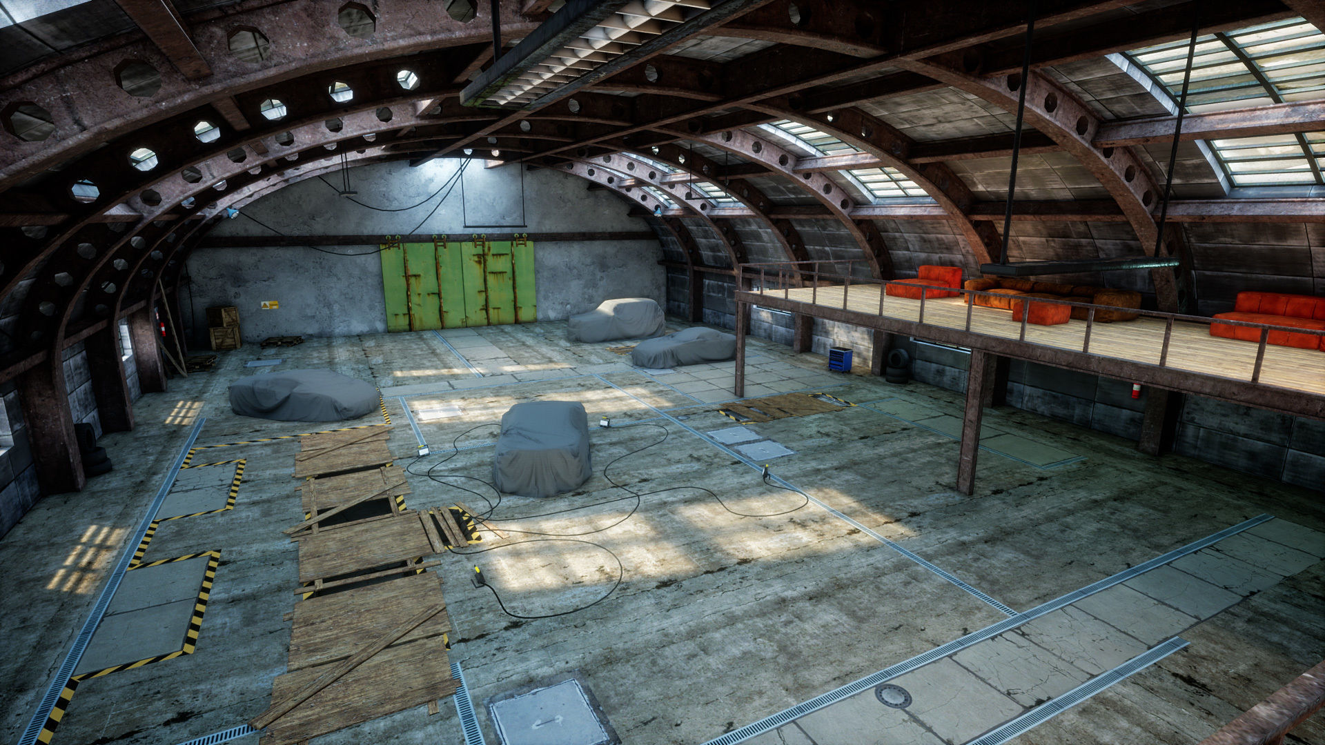 Garage 03 Low-poly 3D model_6