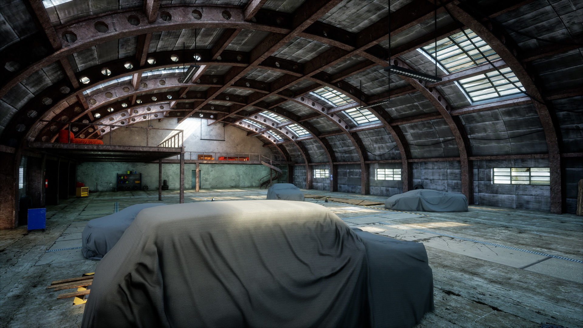 Garage 03 Low-poly 3D model_9