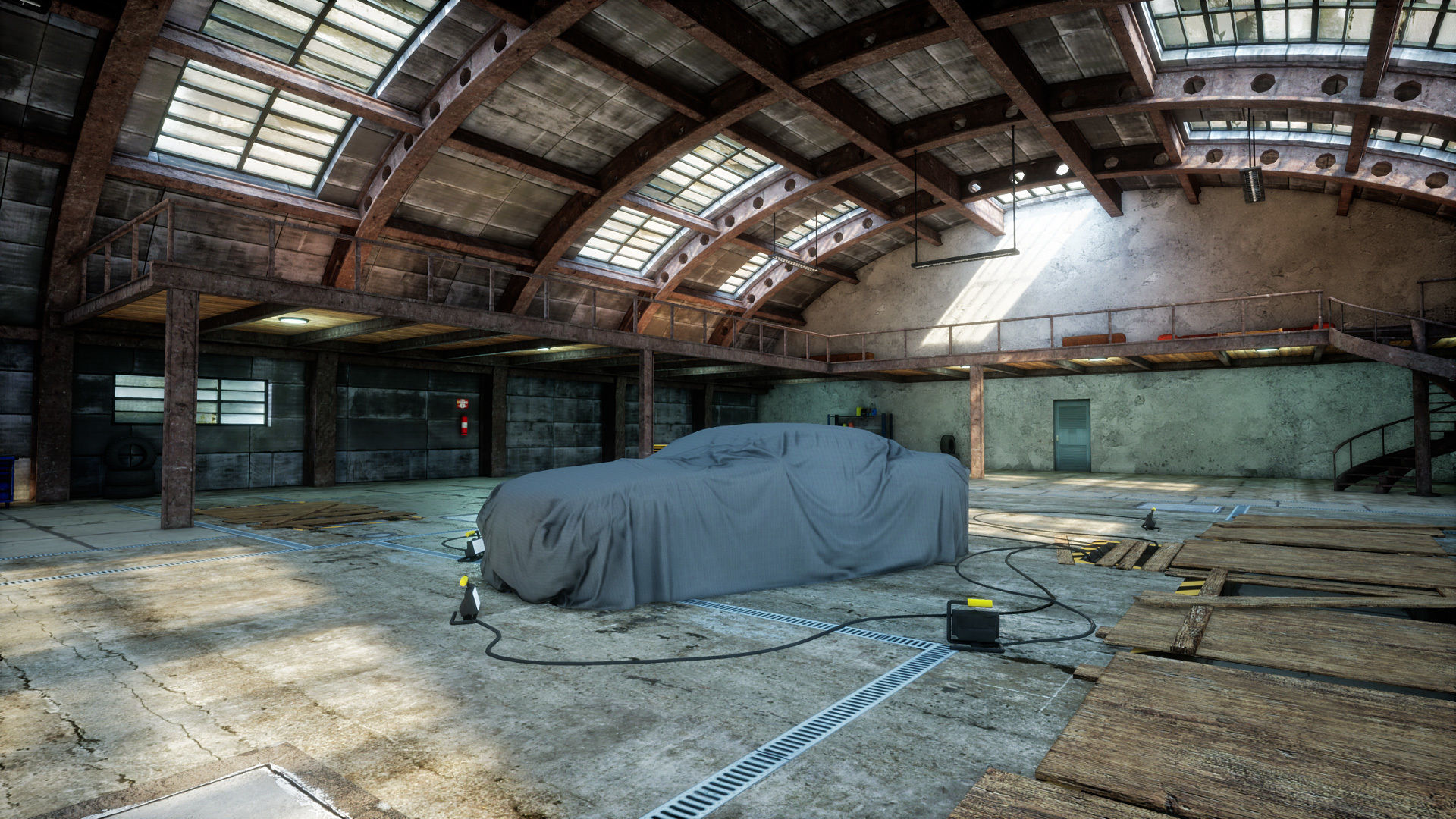 Garage 03 Low-poly 3D model_8