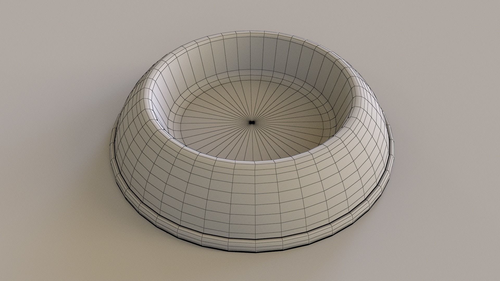 Cat Bowl Low-poly 3D model_4