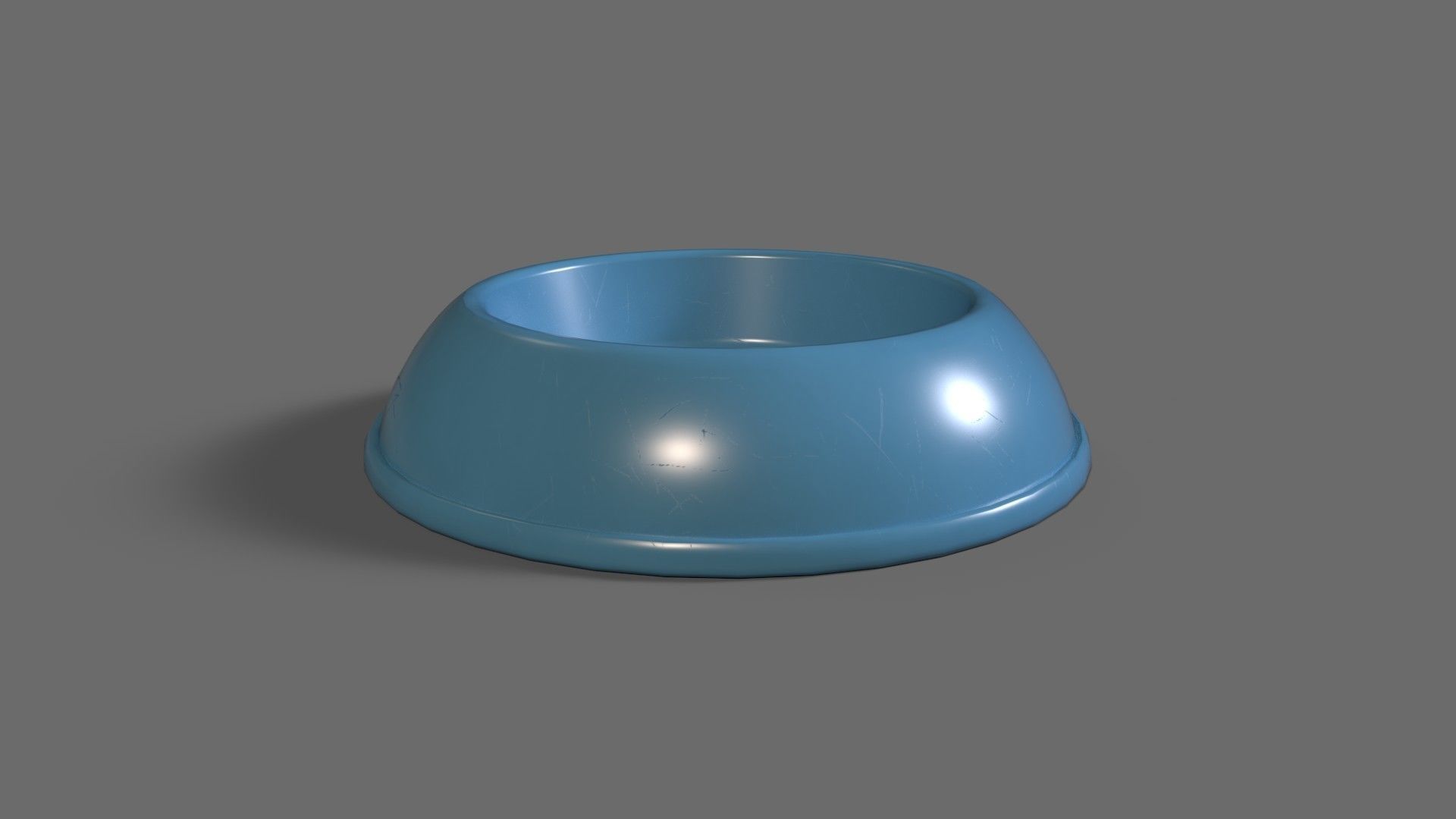 Cat Bowl Low-poly 3D model_1