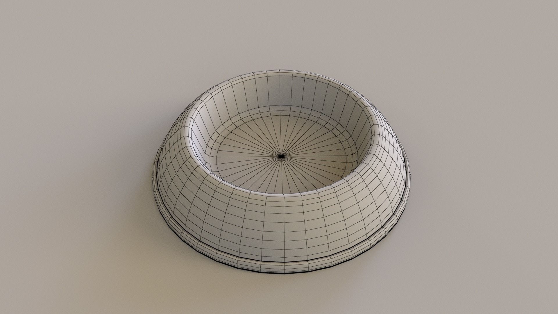 Cat Bowl Low-poly 3D model_3