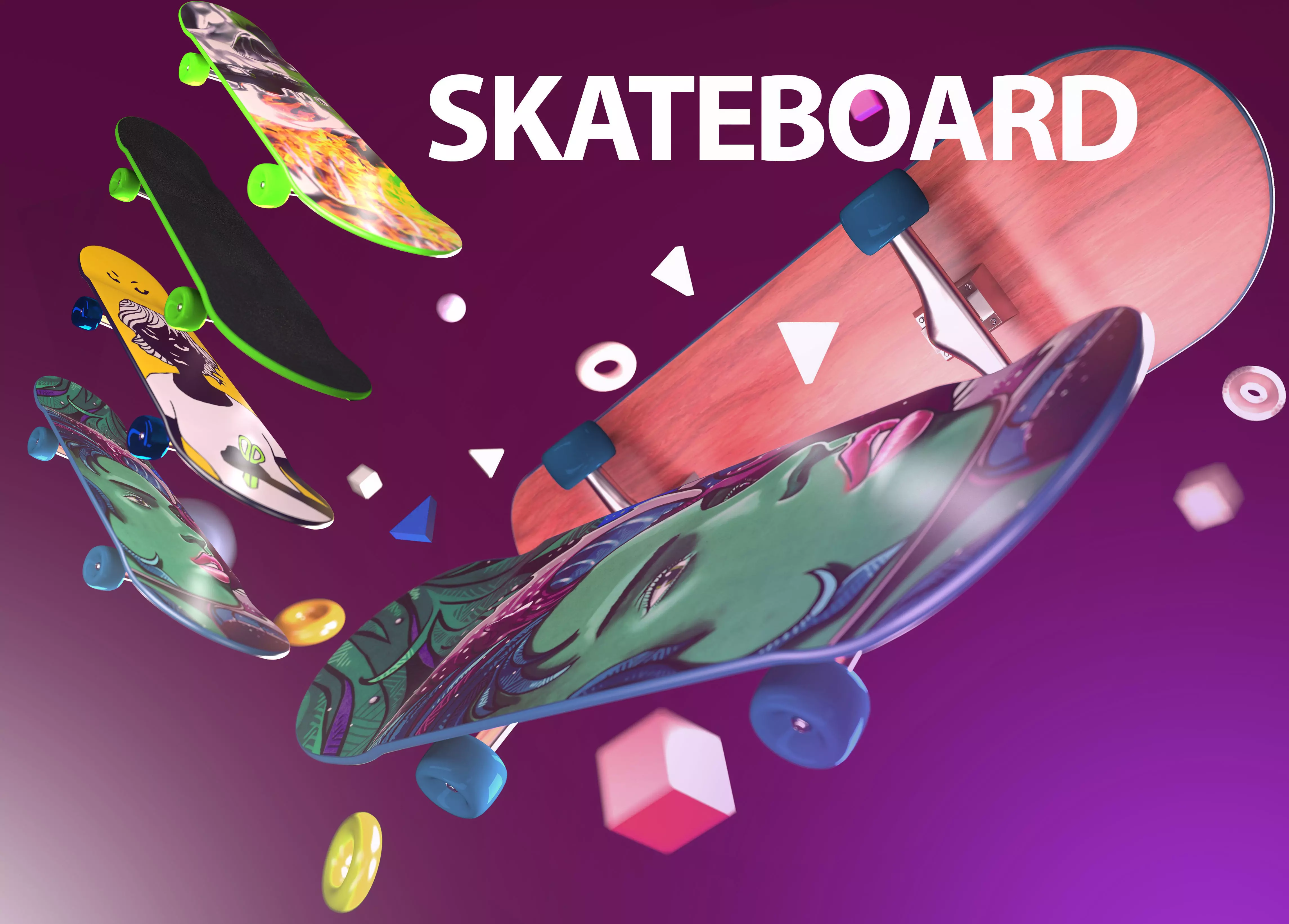 Skateboard Collection 3D model