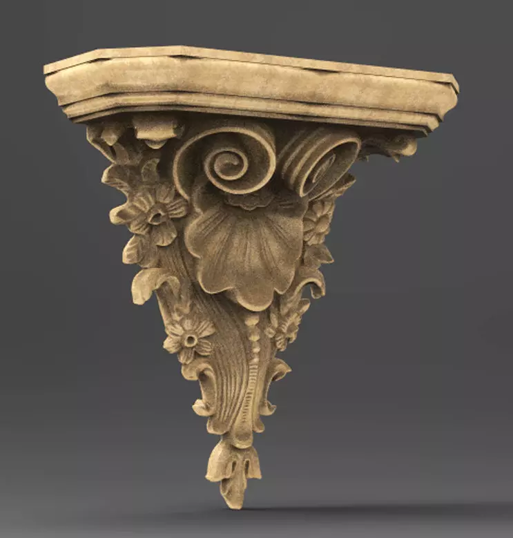 Corbel Decorative bracket 9 3D model 3D print model