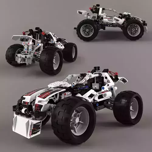 Lego Technic Quad-Bike Alternative Model 3D model