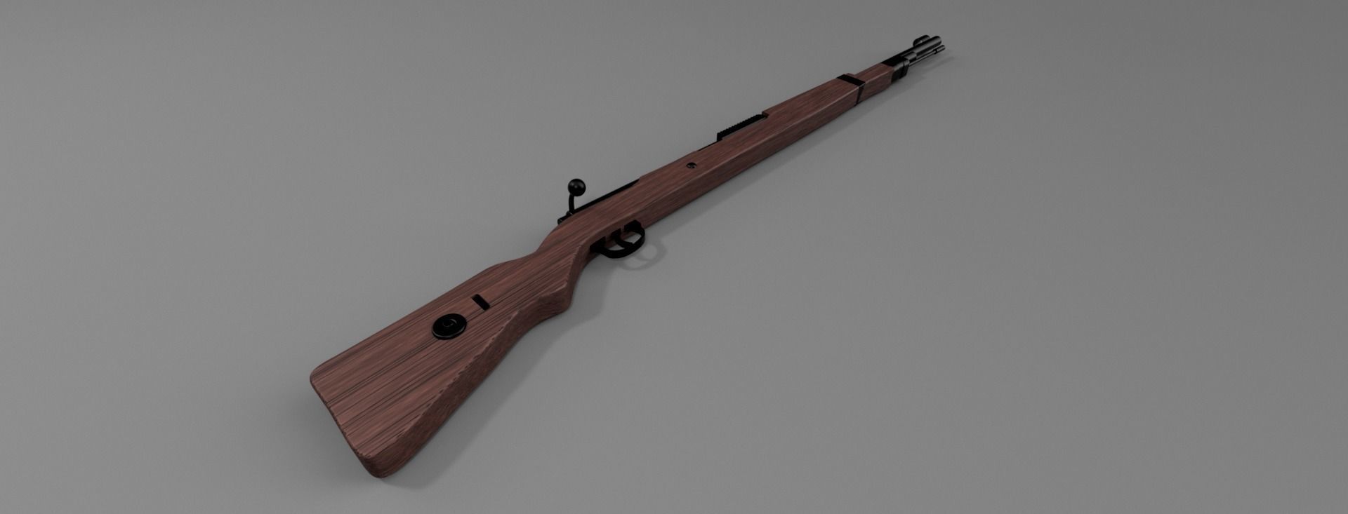 Karabiner 98k Low-poly 3D model_4