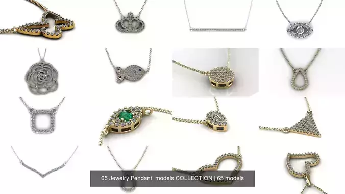 65 Jewelry Pendant  models COLLECTION 