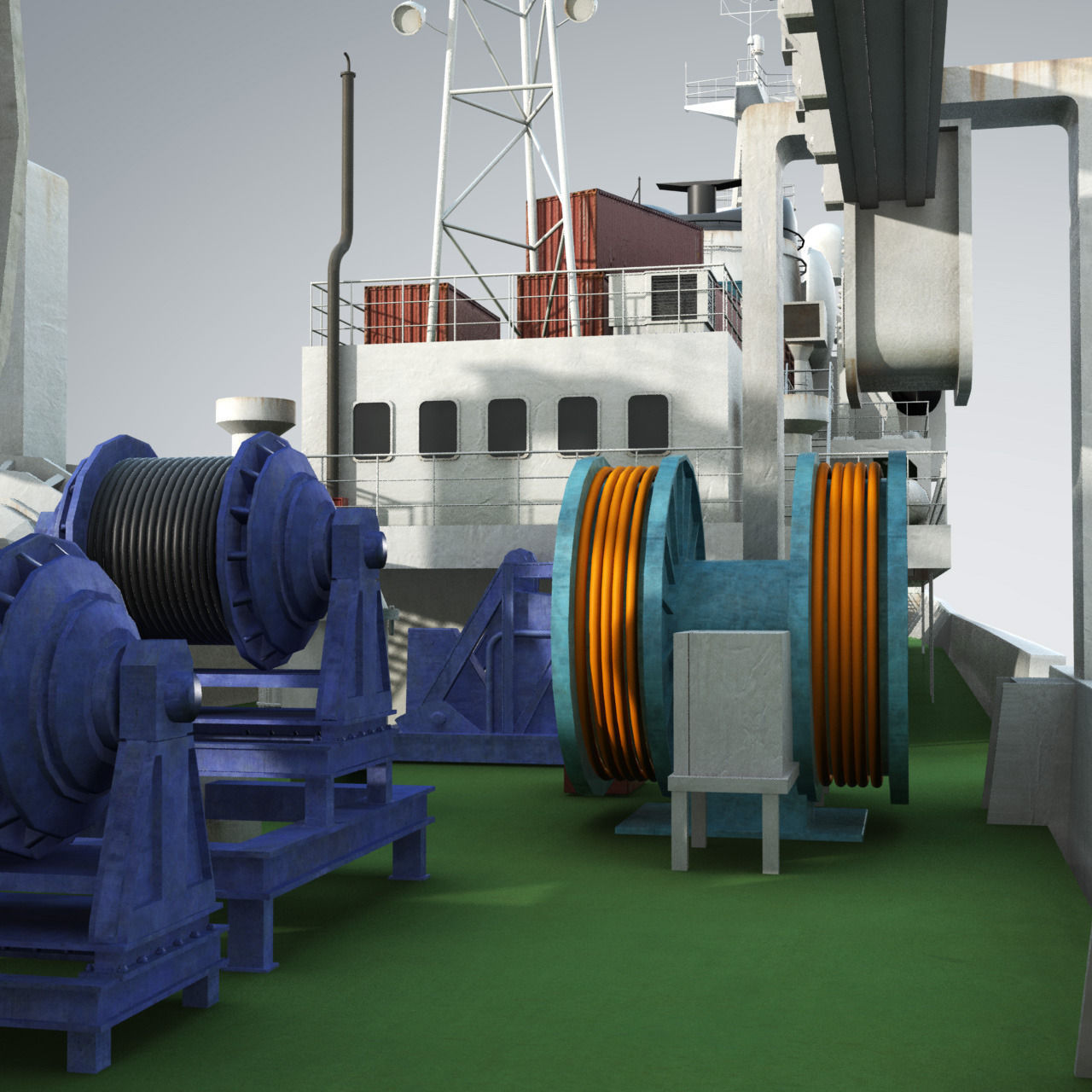 Researchb Servey Vessel 3D model_5