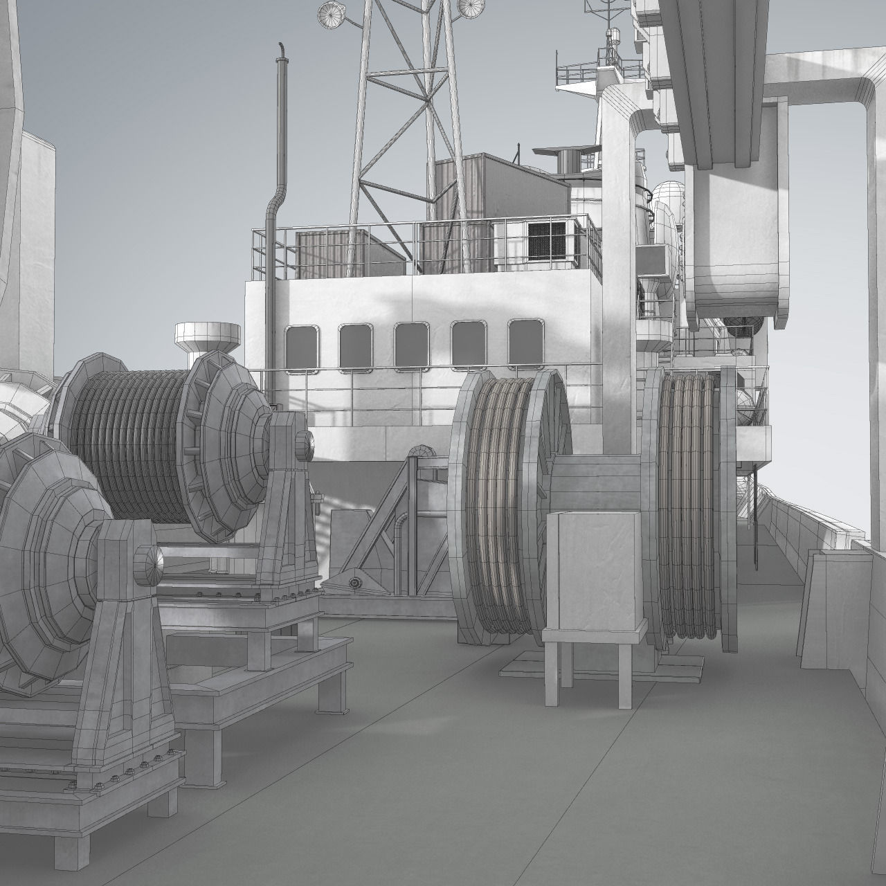 Researchb Servey Vessel 3D model_9
