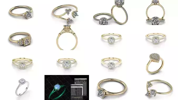 180 Jewelry Rings Collection 