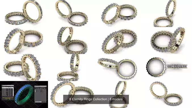 8 Eternity Rings Collection 