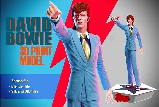 David Bowie 3D print model