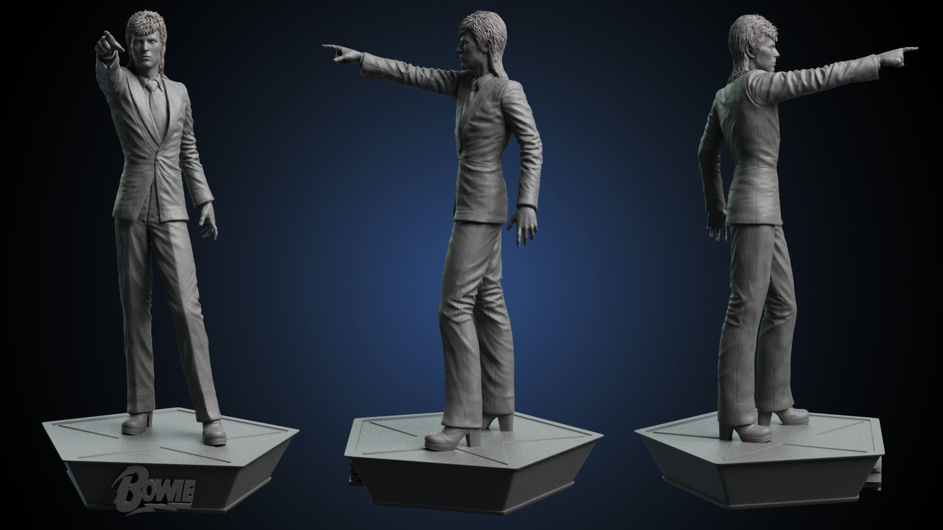 David Bowie 3D print model_2