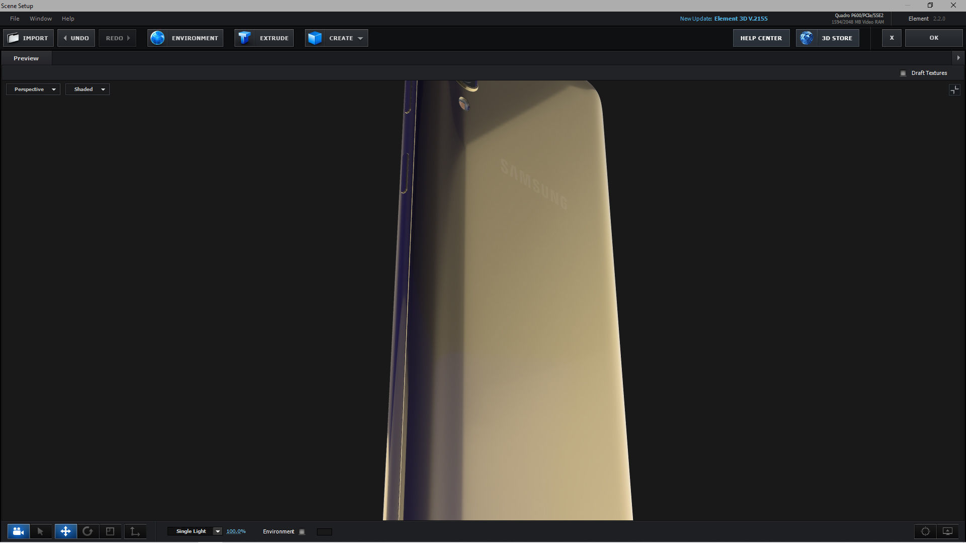 E3D - Samsung Galaxy A50 Black 3D model_2