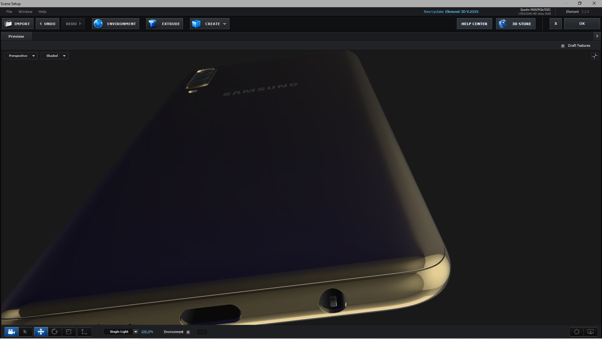 E3D - Samsung Galaxy A50 Black 3D model_4