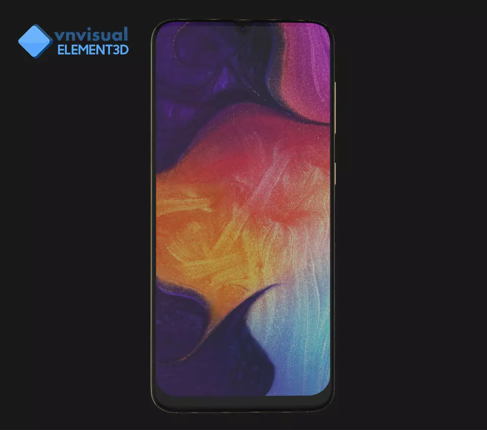 E3D - Samsung Galaxy A50 Black 3D model_0