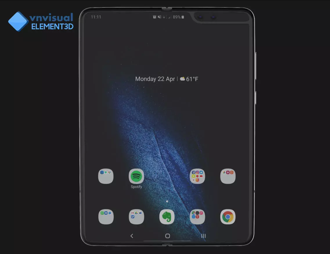 E3D - Samsung Galay Fold 3D model