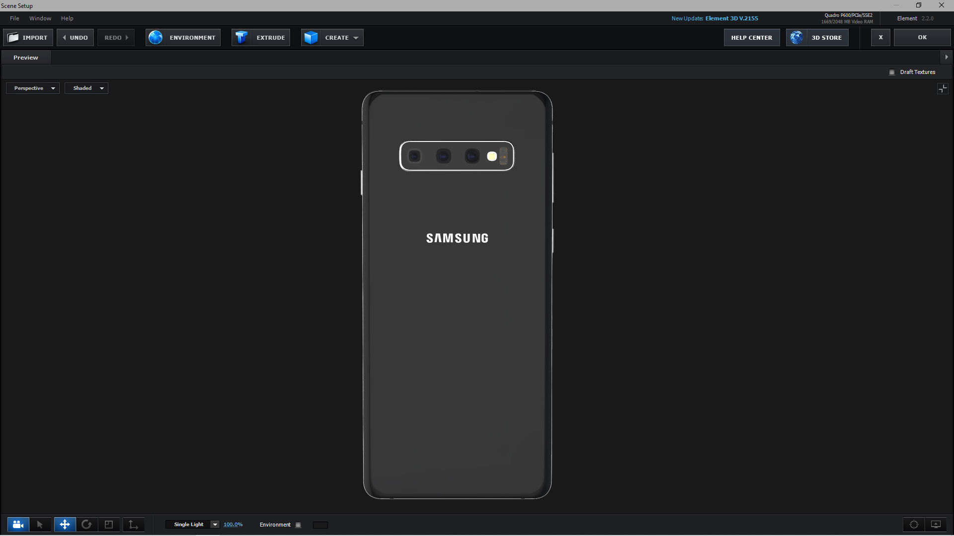 E3D - Samsung Galaxy S10 Plus Black 3D model_3