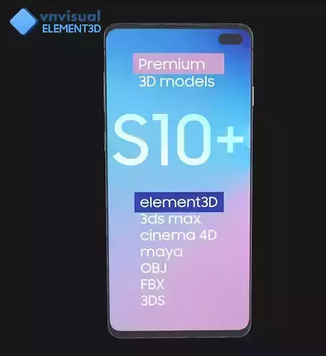 E3D - Samsung Galaxy S10 Plus Black 3D model