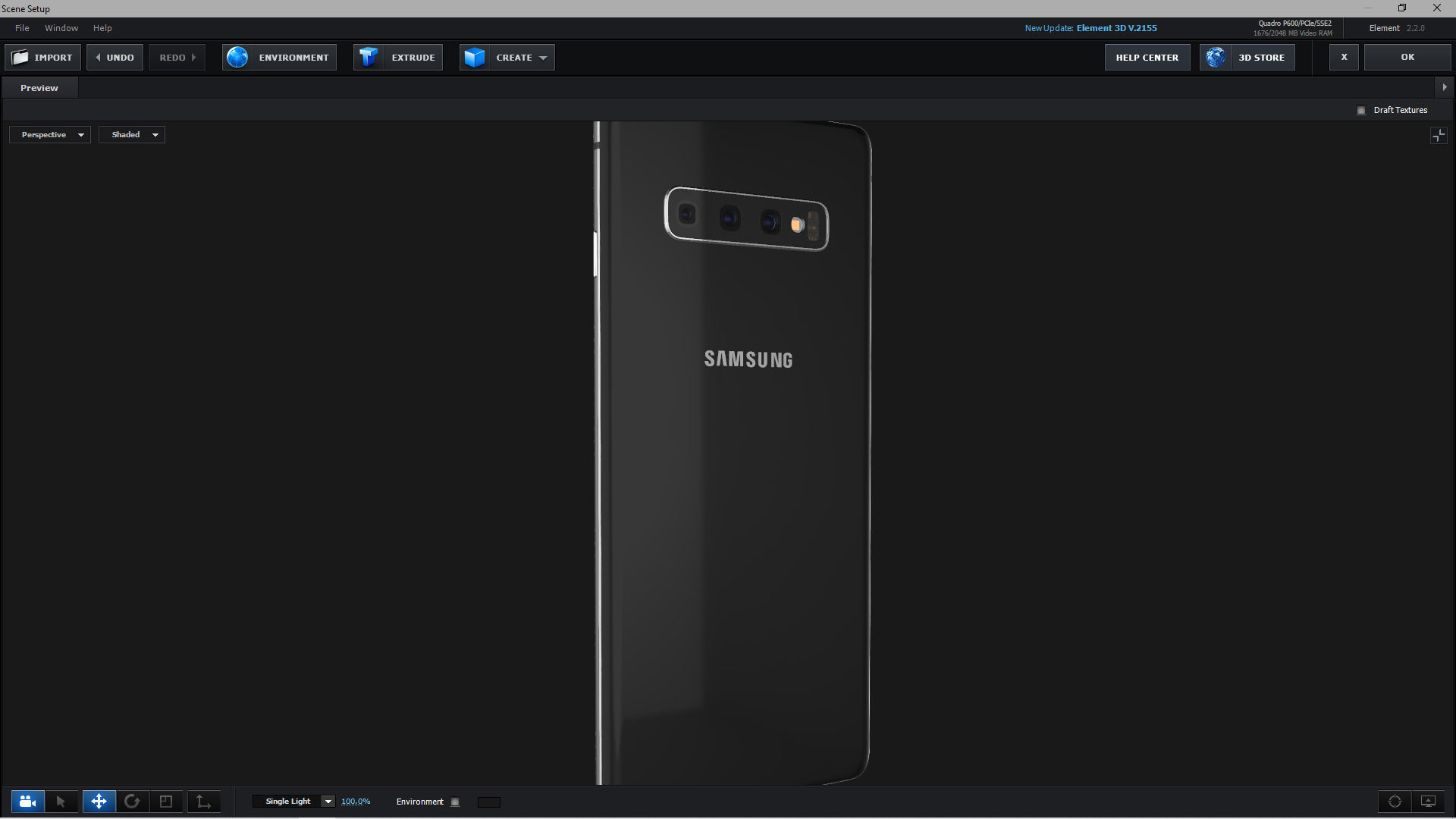 E3D - Samsung Galaxy S10 Plus Black 3D model_2