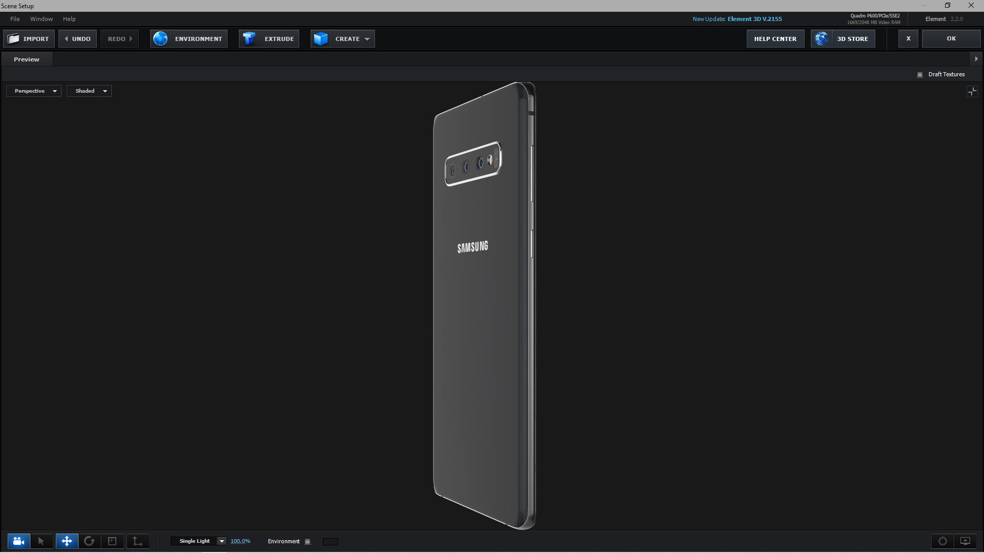 E3D - Samsung Galaxy S10 Plus Black 3D model_4