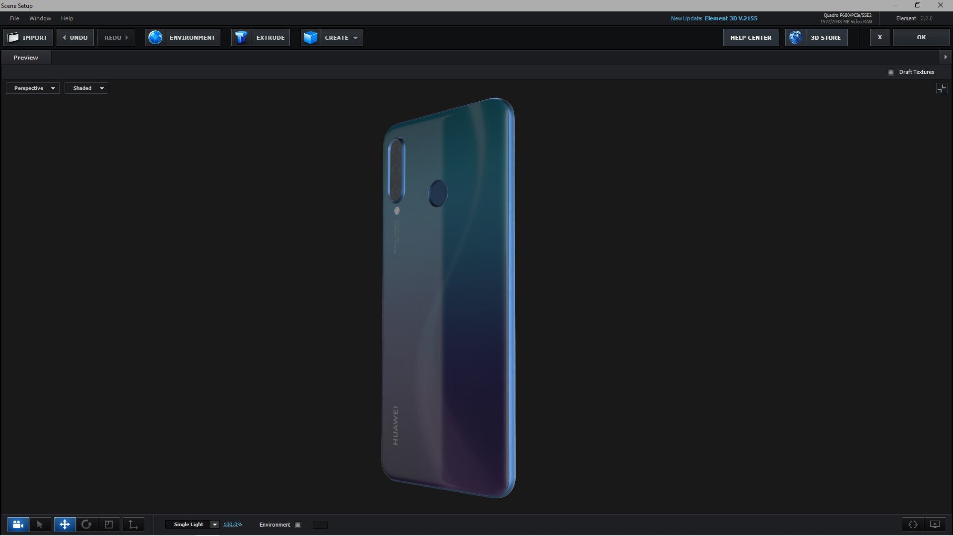 E3D - Huawei P30 Lite Peacock Blue 3D model_3