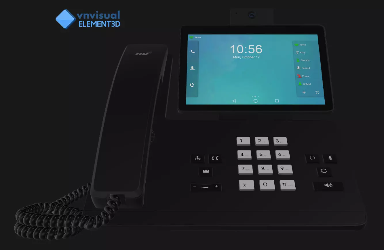 E3D - Office Phone 3D model_0