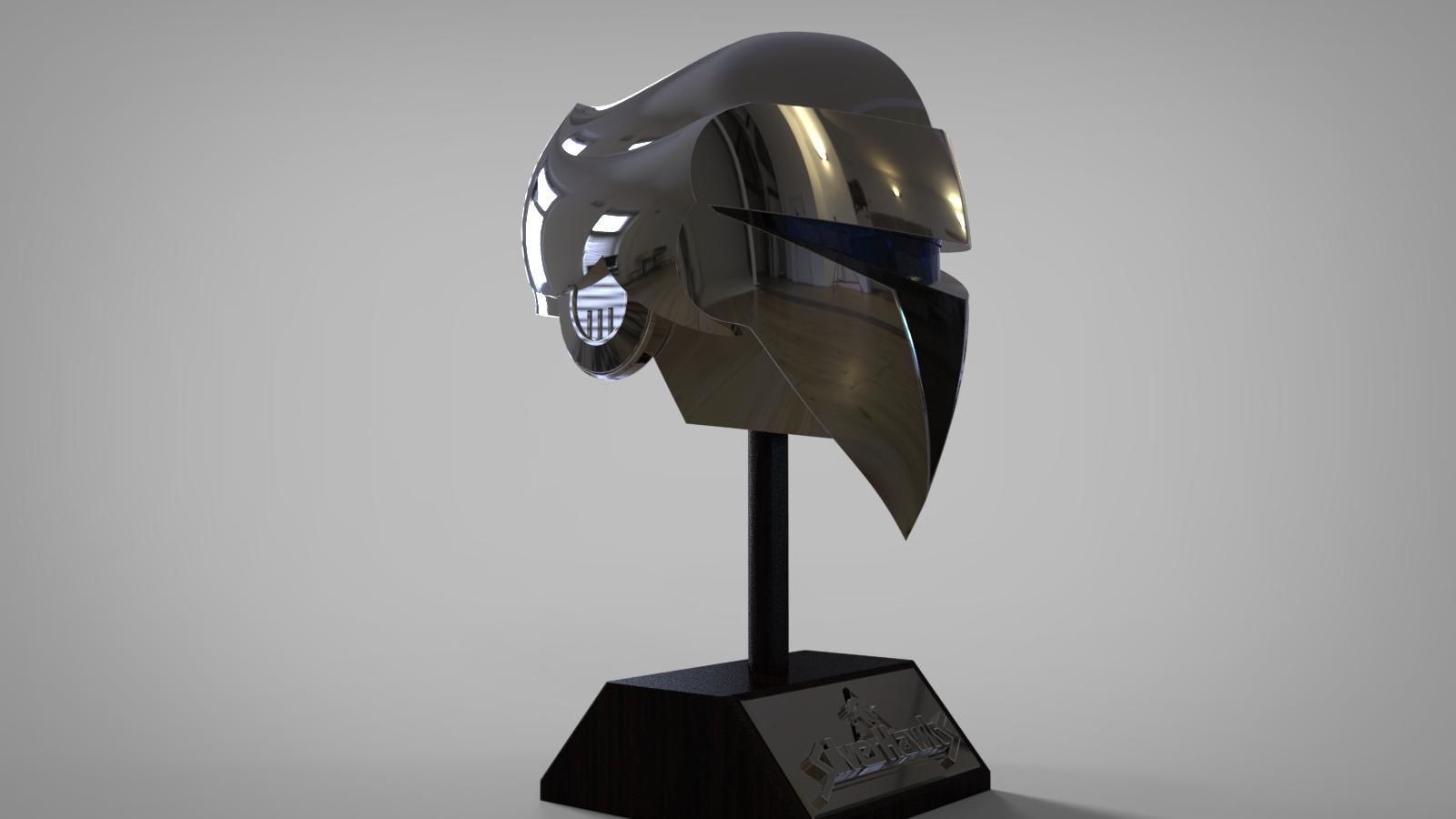 Silverhawks helmet with Stand 3D print model_3