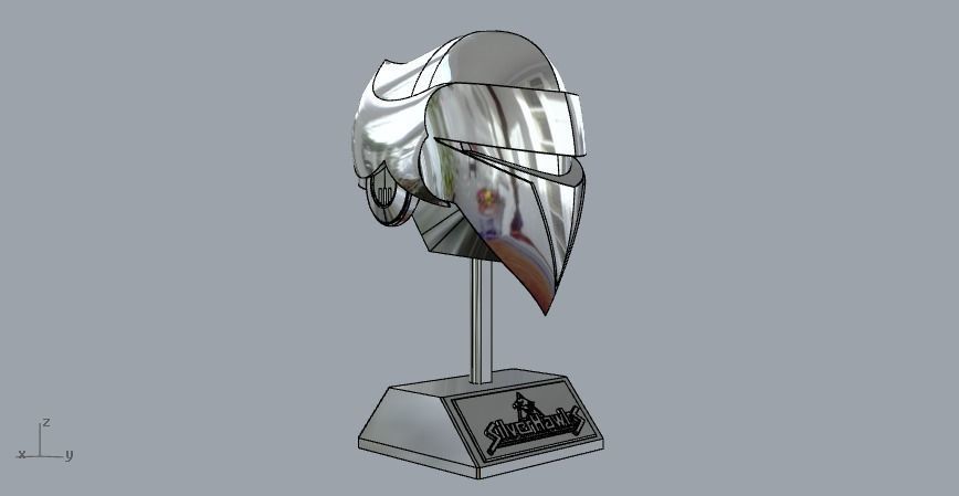 Silverhawks helmet with Stand 3D print model_10