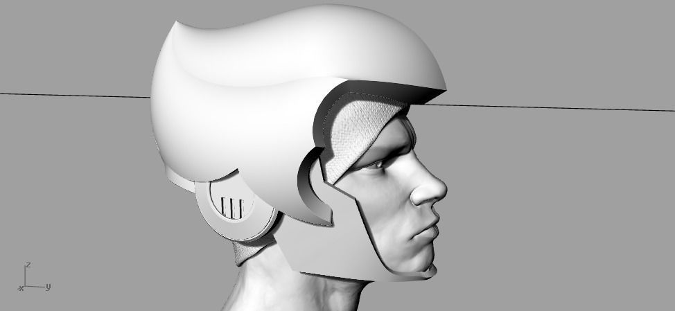 Silverhawks helmet with Stand 3D print model_7