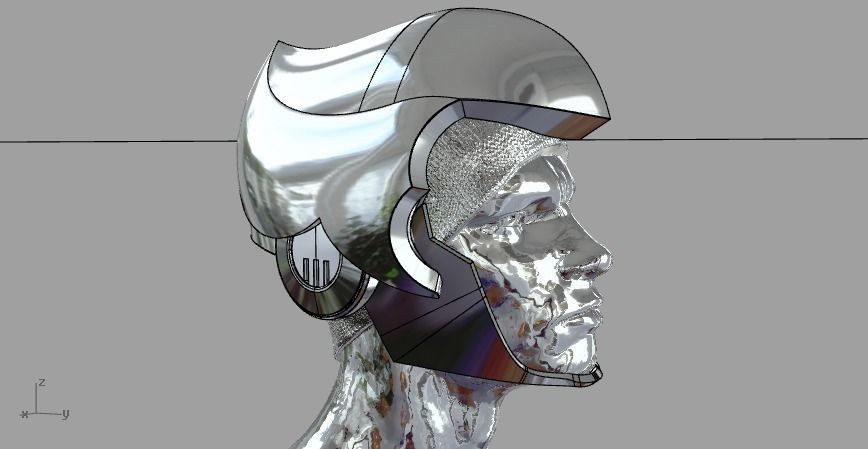 Silverhawks helmet with Stand 3D print model_8
