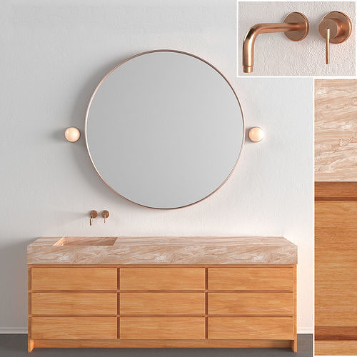 Marble vanity unit 3D model