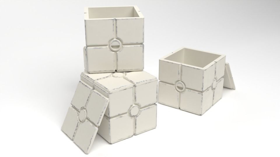 Star Wars white container crate 1-12 scale Blackseries  3D print model_3