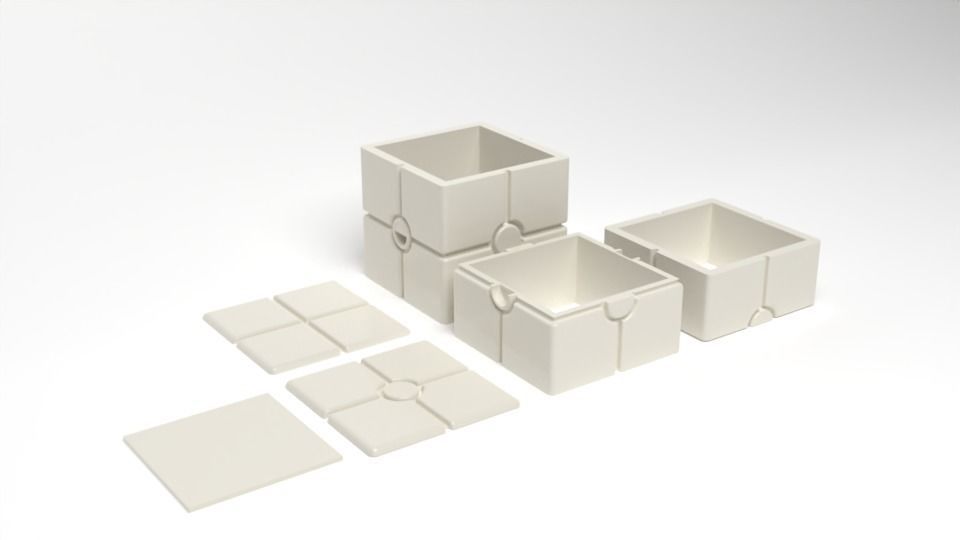 Star Wars white container crate 1-12 scale Blackseries  3D print model_4