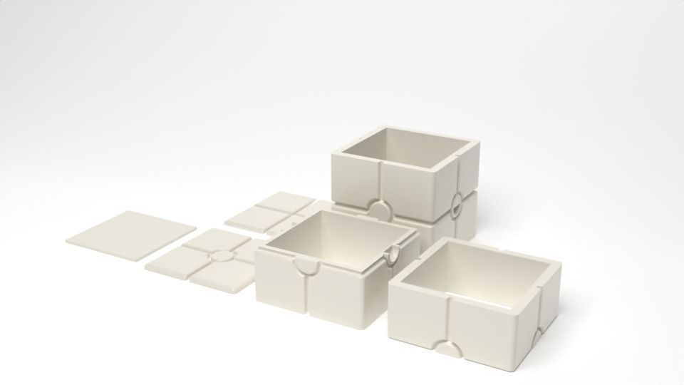 Star Wars white container crate 1-12 scale Blackseries  3D print model_5