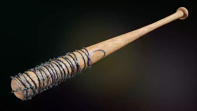 Lucille Baseball Bat Low-poly 3D model