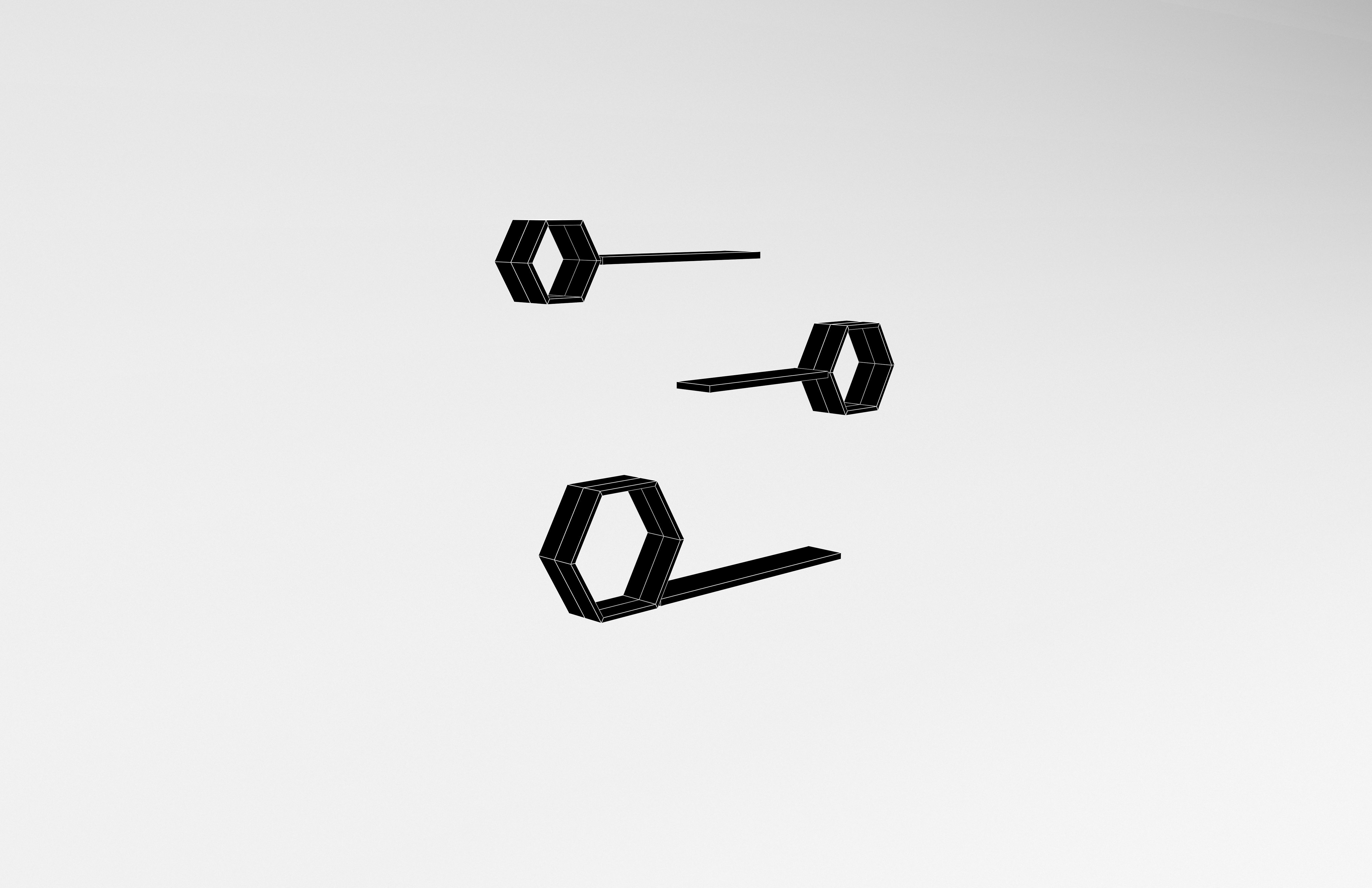 Wall Rack v1 004 Low-poly 3D model_7