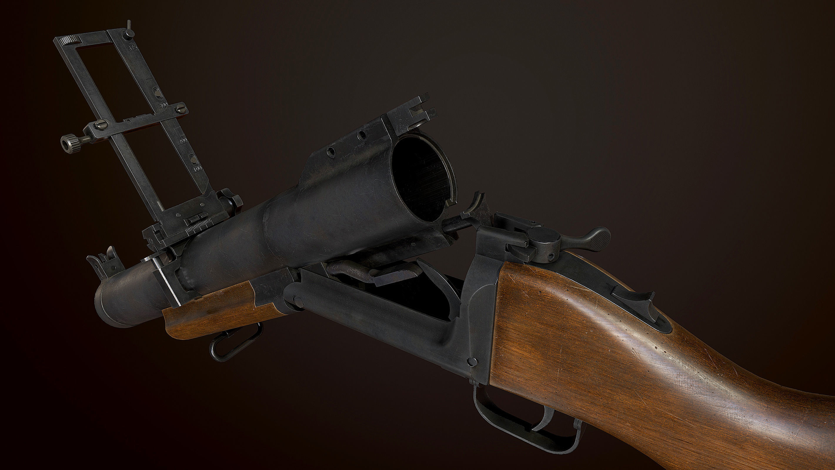 M79 grenade launcher 3D model_3