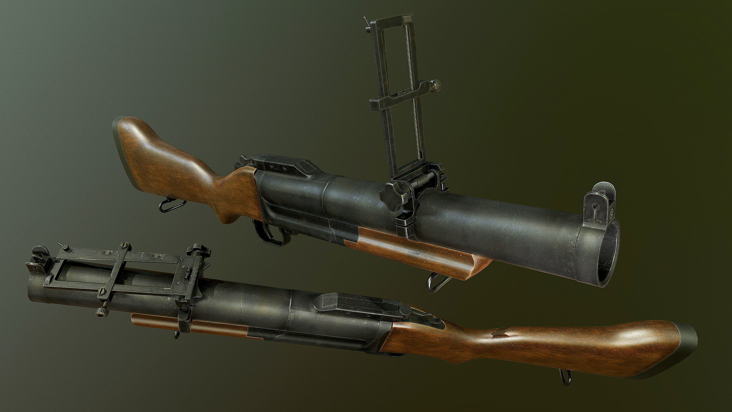 M79 grenade launcher 3D model_6